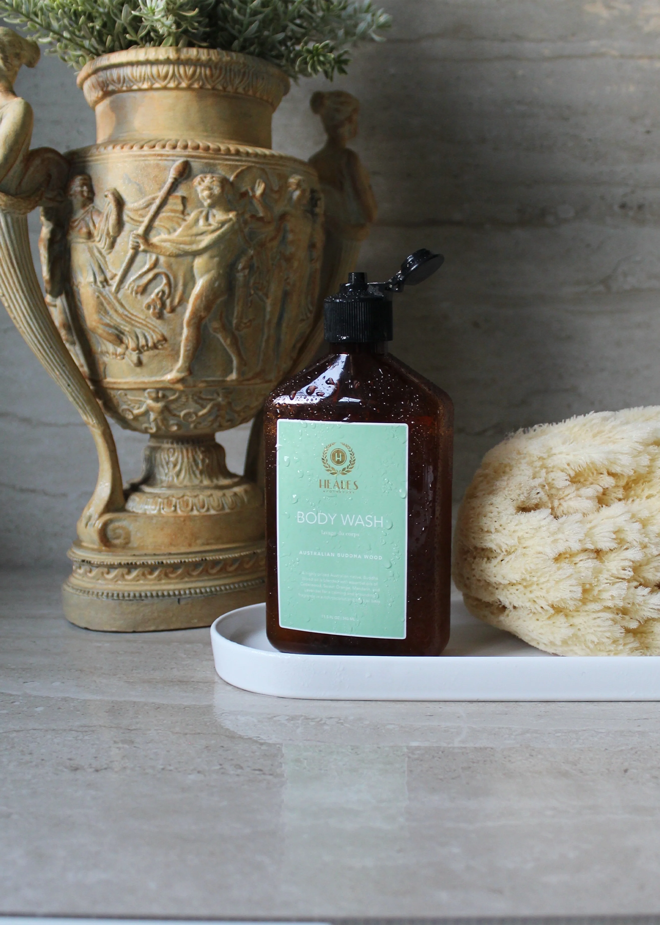 Heales Body Wash | Organic Castile Based Body Wash, Shower Scrub