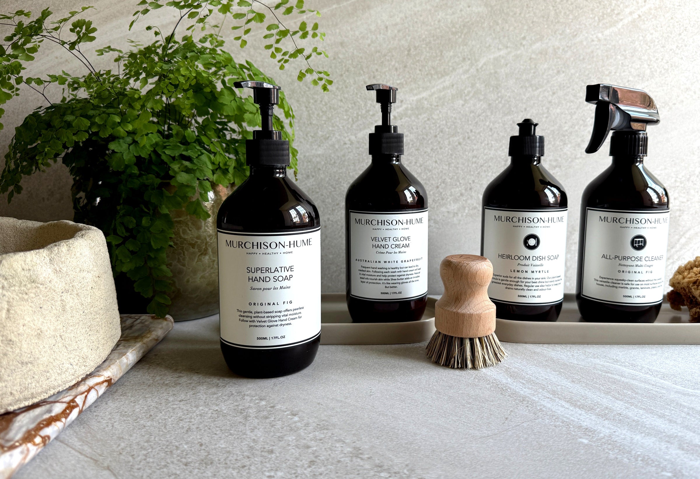 Best selling Murchison-Hume natural cleaning products and hand care with plant-based formulas