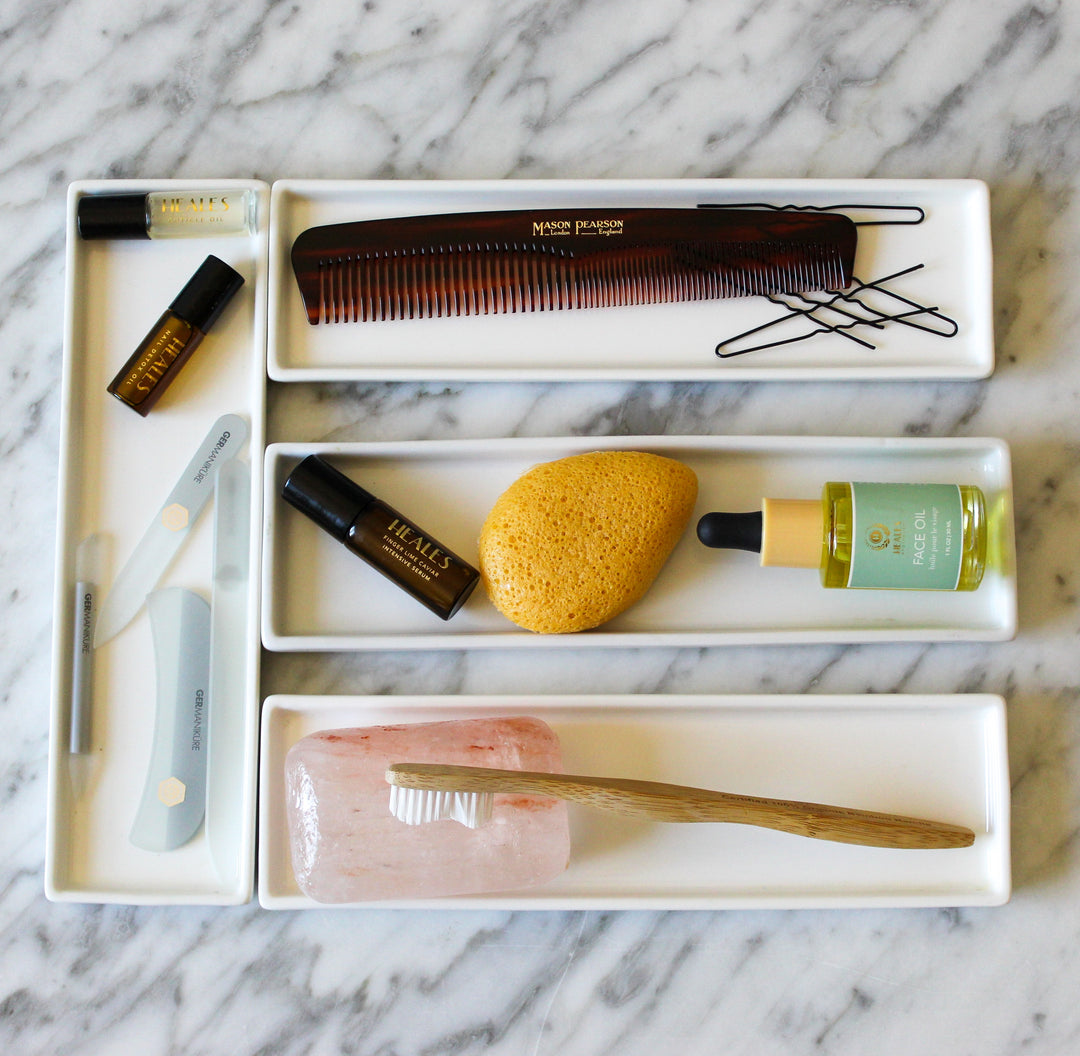Heales Gift Bundle | Vanity Tray + Konjac Sponge