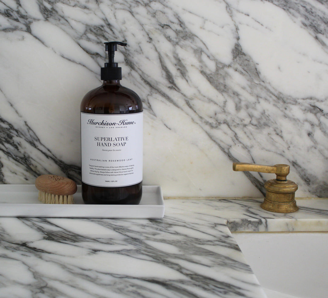 Organic Hand Soap in a Large Glass Bottle