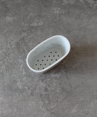 Deco Oval Ceramic Brush Caddy