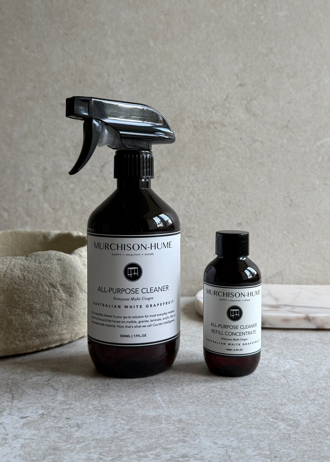 All-Purpose Cleaner Concentrate in use - sustainable refillable cleaning product