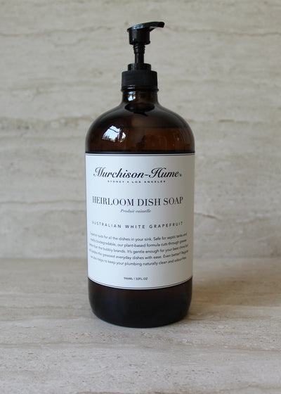 Heirloom Dish Soap in Amber Glass Bottle