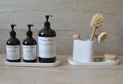 Deco Oval Ceramic Brush Caddy