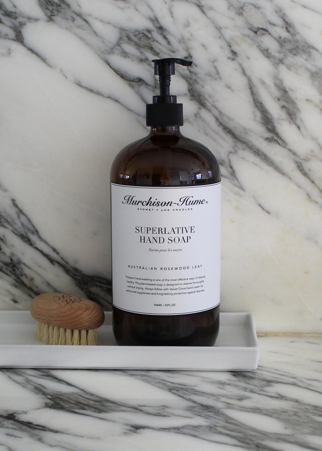 Organic Hand Soap in a Large Glass Bottle