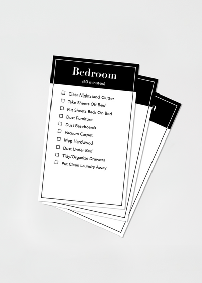 free download cleaning card system for each room